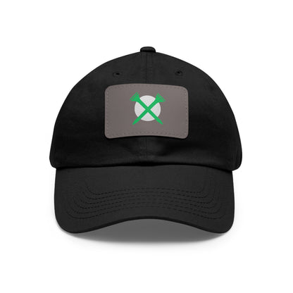 Golf Hat with Leather Patch