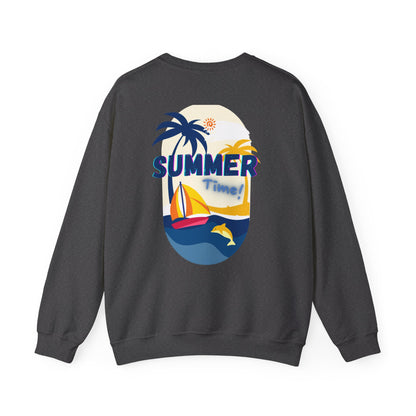 Adult Summer Time Unisex Crewneck Sweatshirt