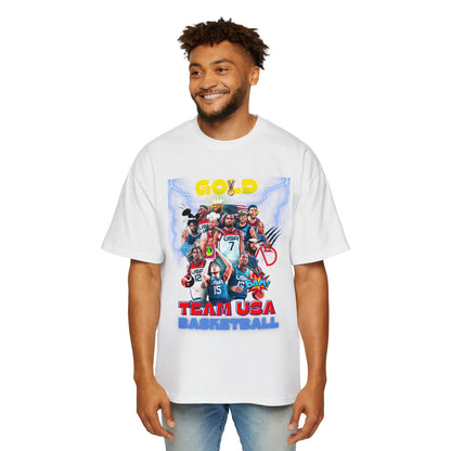 USA Mens Basketball Men's Heavy Oversized Tee