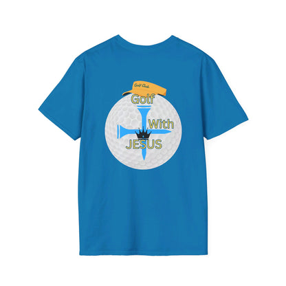 Adult Golf With Jesus Unisex Softstyle T-Shirt