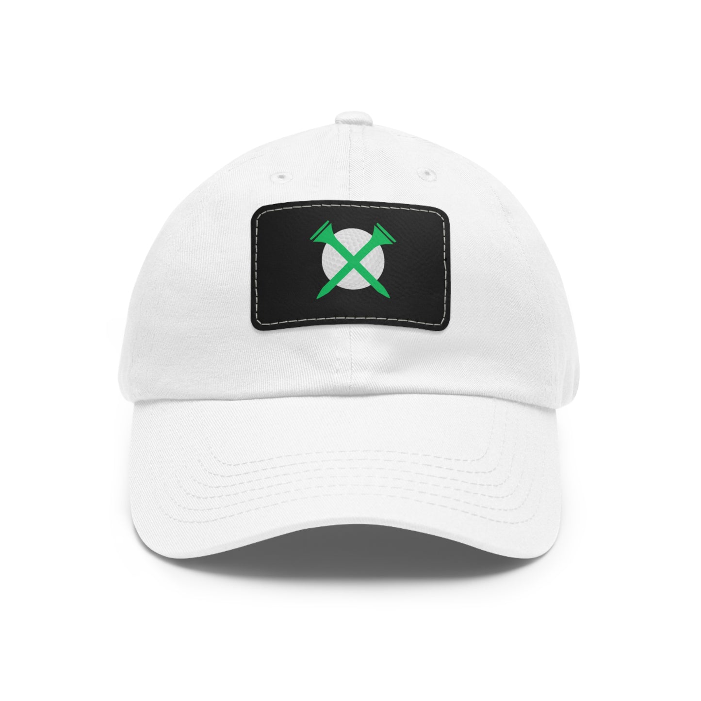 Golf Hat with Leather Patch