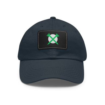 Golf Hat with Leather Patch