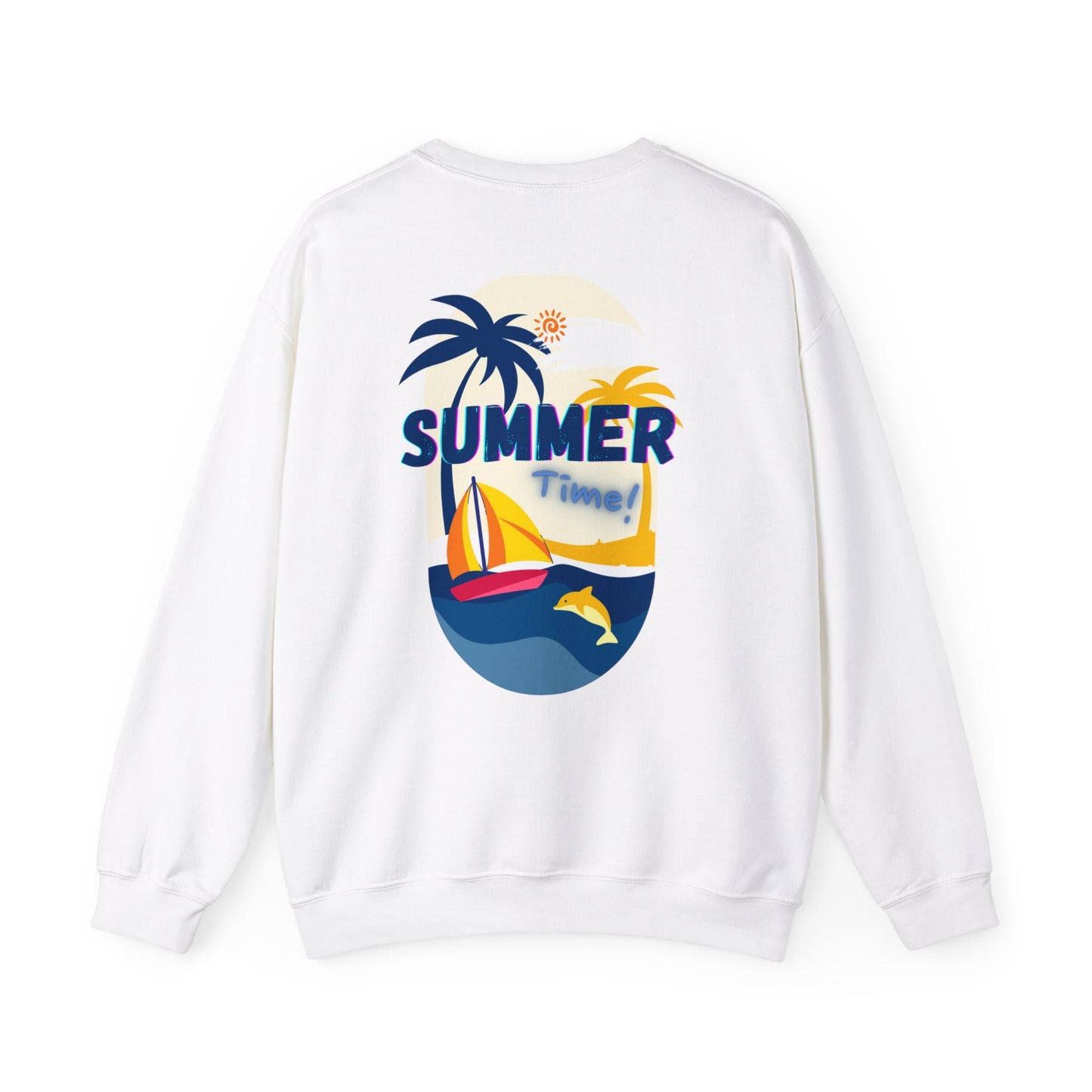 Adult Summer Time Unisex Crewneck Sweatshirt