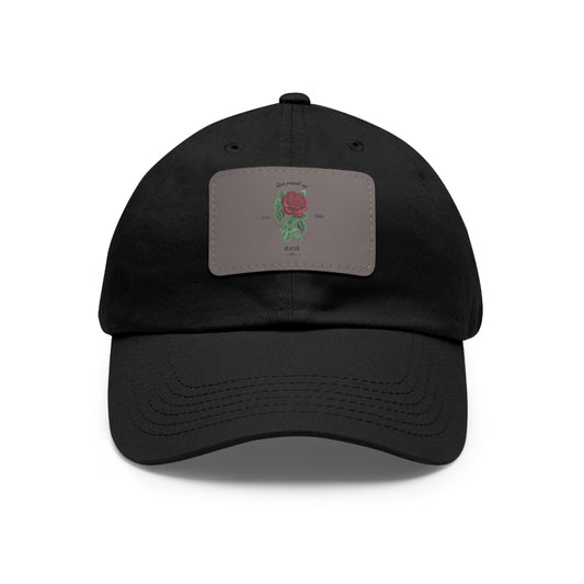 Rose Hat with Leather Patch