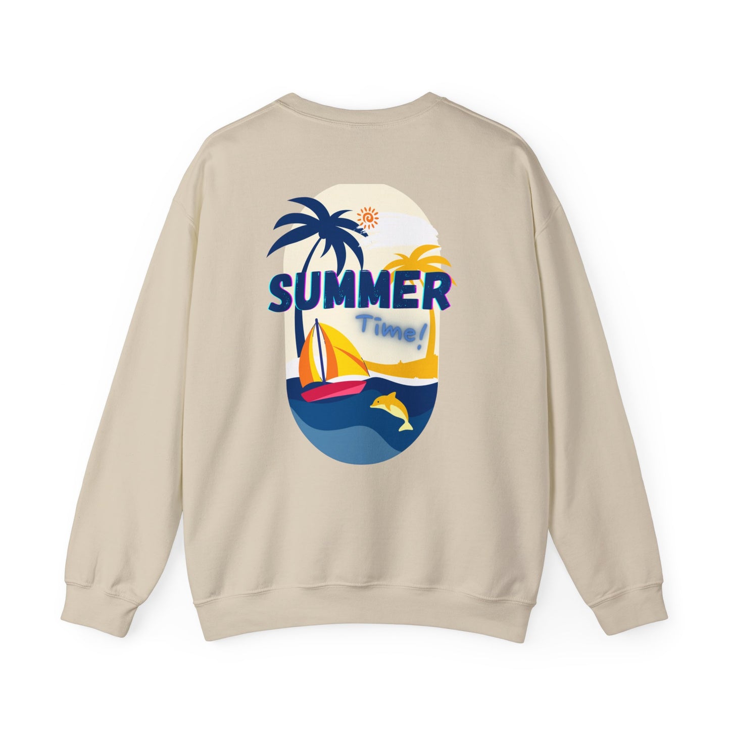 Adult Summer Time Unisex Crewneck Sweatshirt