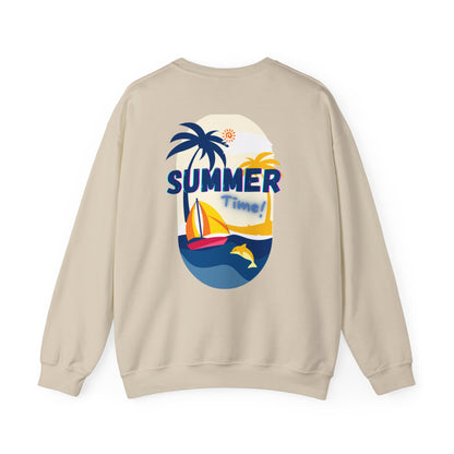 Adult Summer Time Unisex Crewneck Sweatshirt