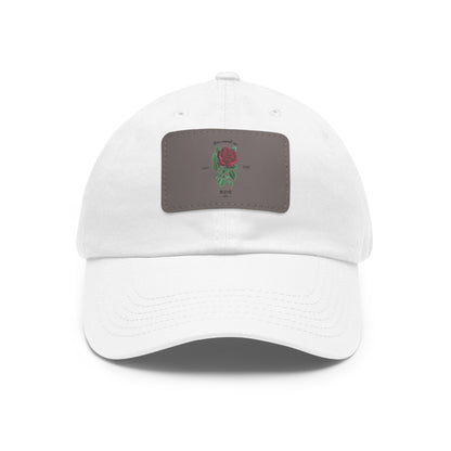 Rose Hat with Leather Patch