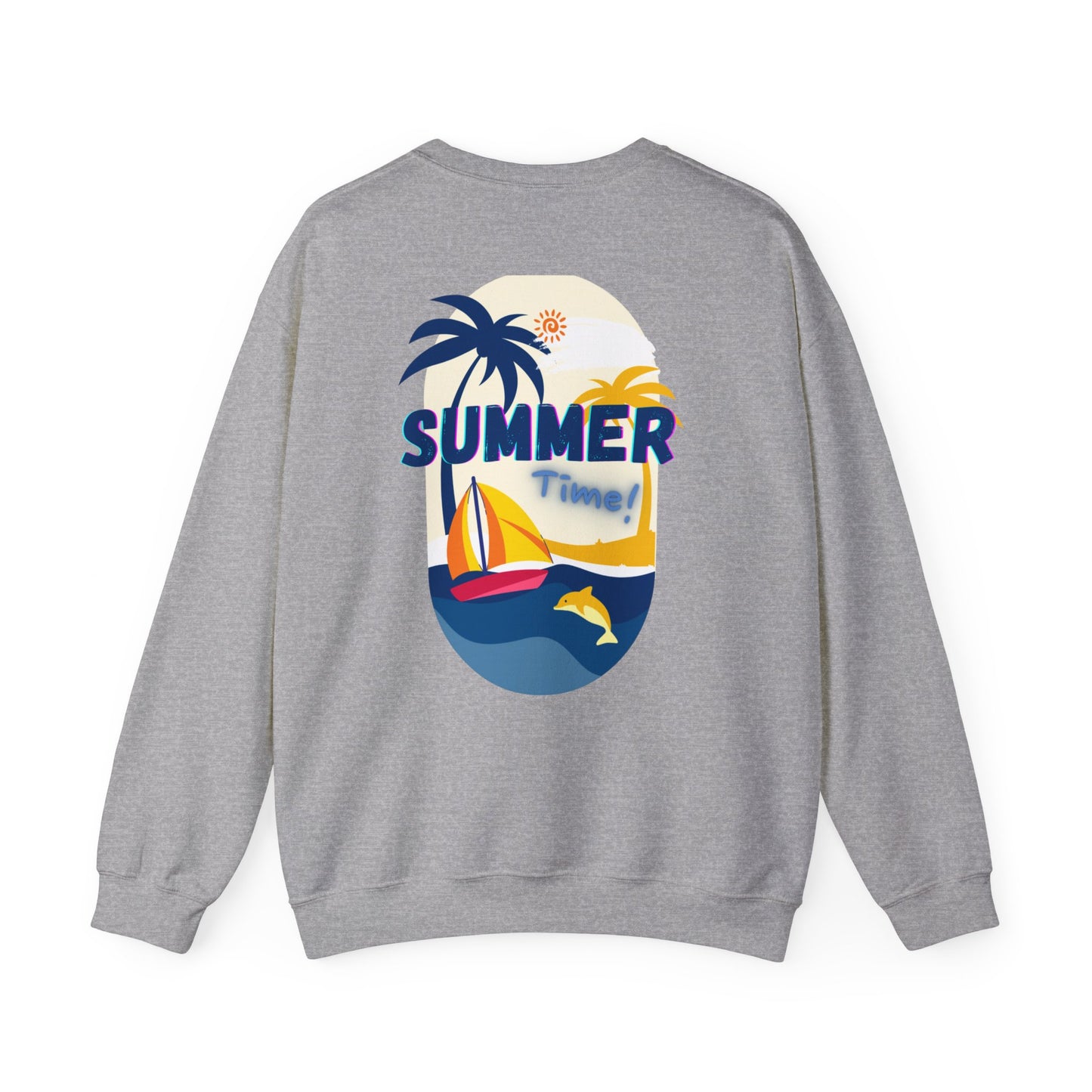 Adult Summer Time Unisex Crewneck Sweatshirt