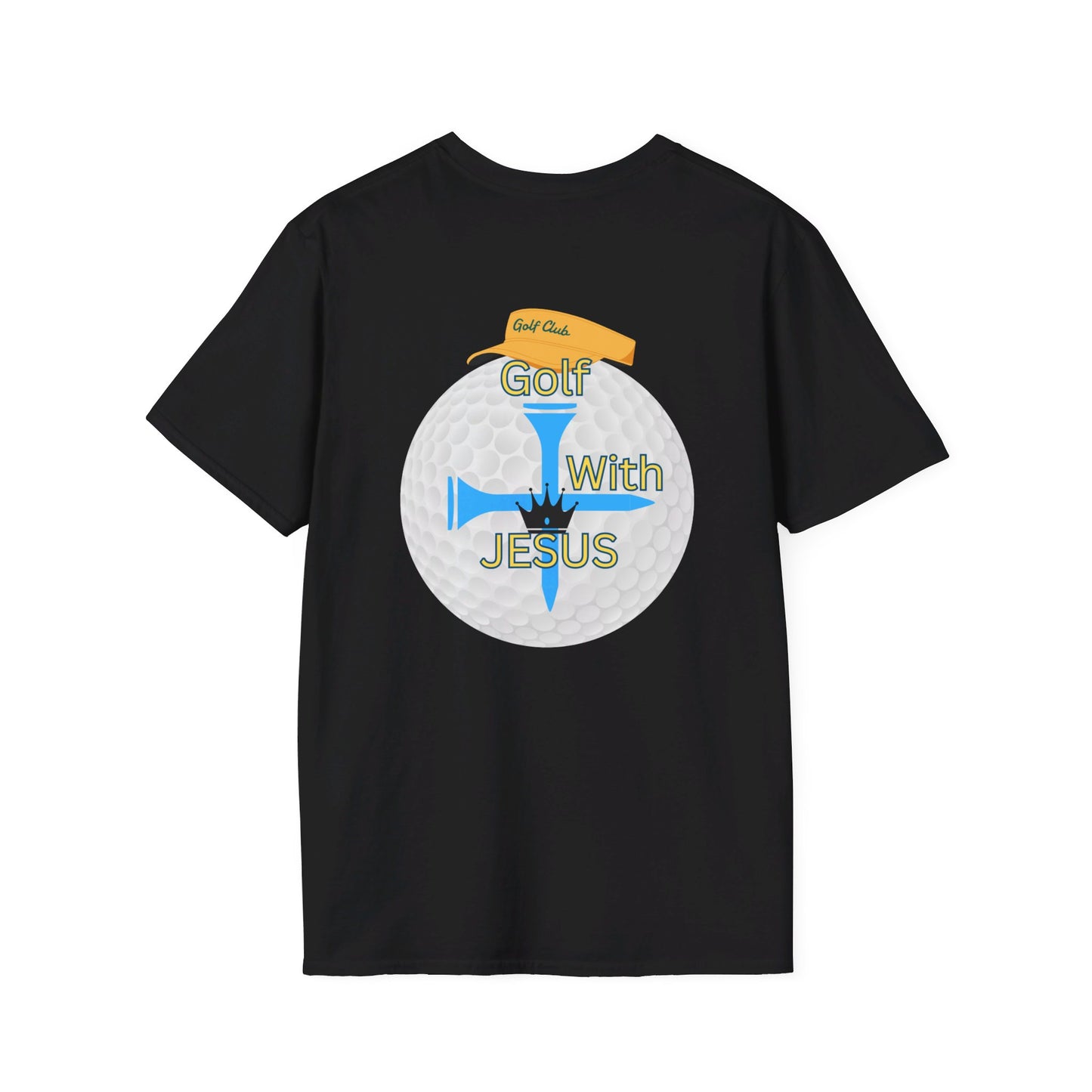 Adult Golf With Jesus Unisex Softstyle T-Shirt