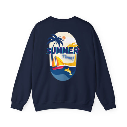 Adult Summer Time Unisex Crewneck Sweatshirt