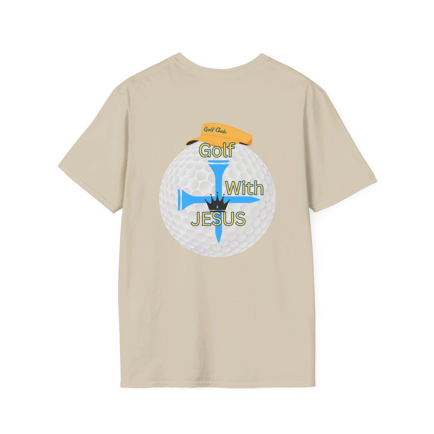 Adult Golf With Jesus Unisex Softstyle T-Shirt