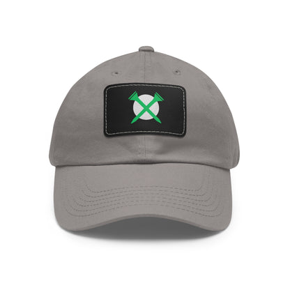 Golf Hat with Leather Patch