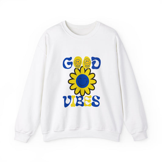 Adult Good Vibes Unisex  Crewneck Sweatshirt