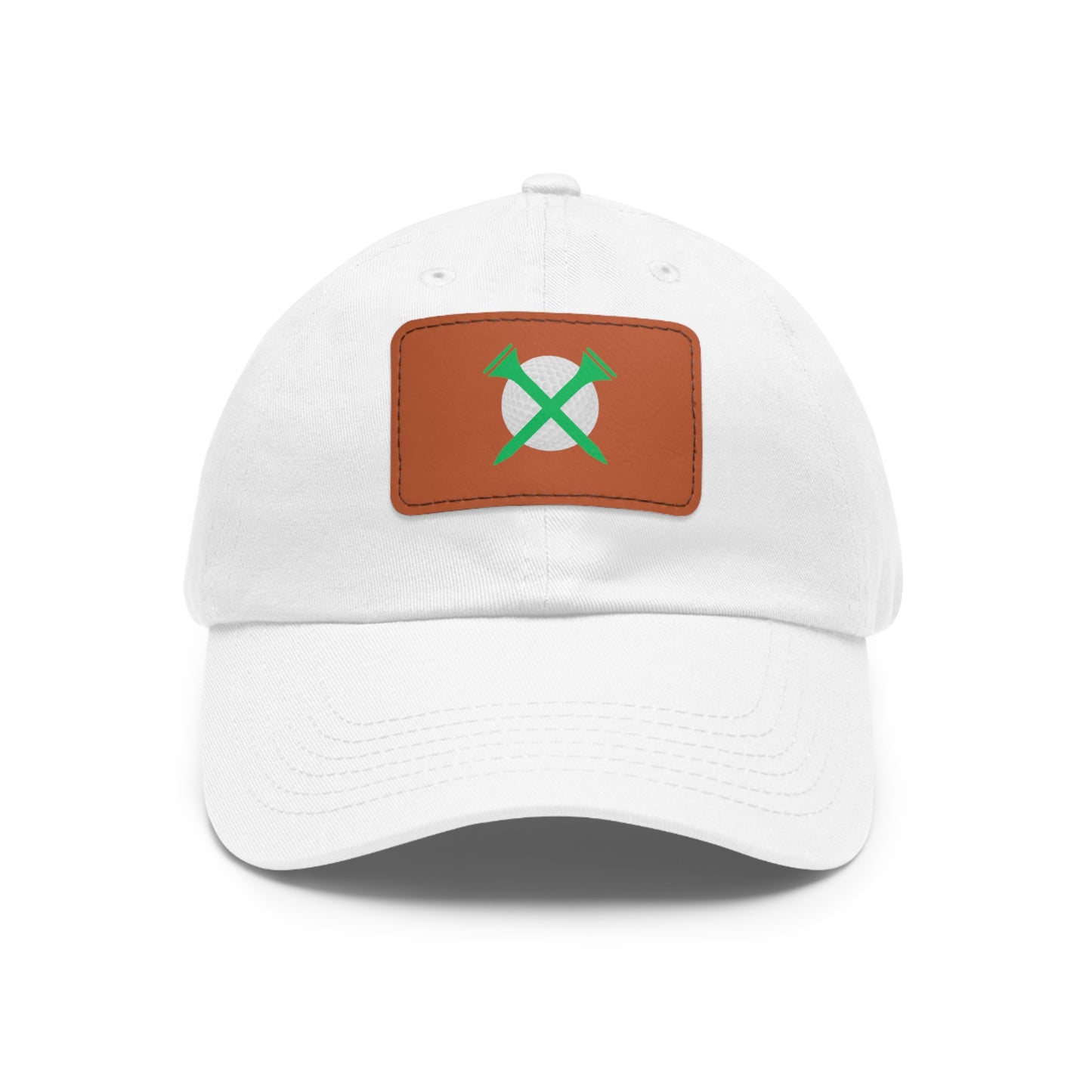 Golf Hat with Leather Patch