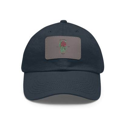 Rose Hat with Leather Patch