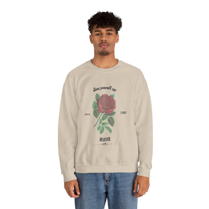 Adult Rose Unisex Crewneck Sweatshirt